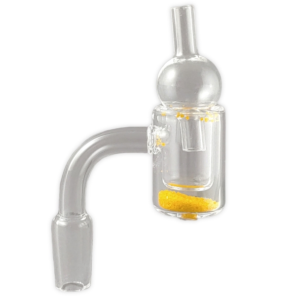 Dabbing Glasbanger Set Bongkopf 14.5 Schliff mit Carb Cap Aufsatz 2